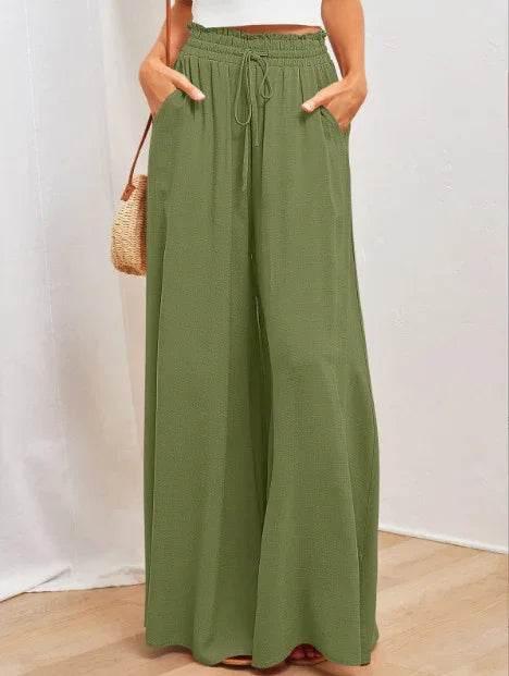 Floral Wide-Leg Beach Pants – Summer Vibes Only - ZA-Zola