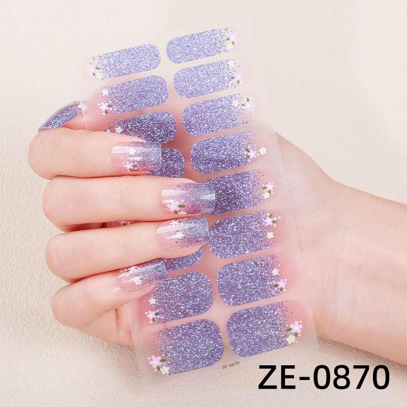 Gradient French Nail Stickers – Aurora Onion Powder Style - ZA-Zola