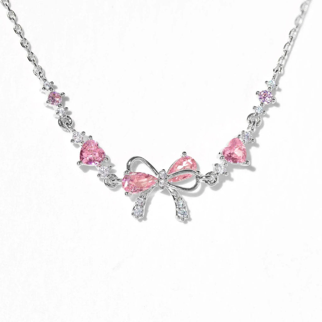Heart & Bow Zircon Bracelet – Sweet Gift for Her - ZA-Zola