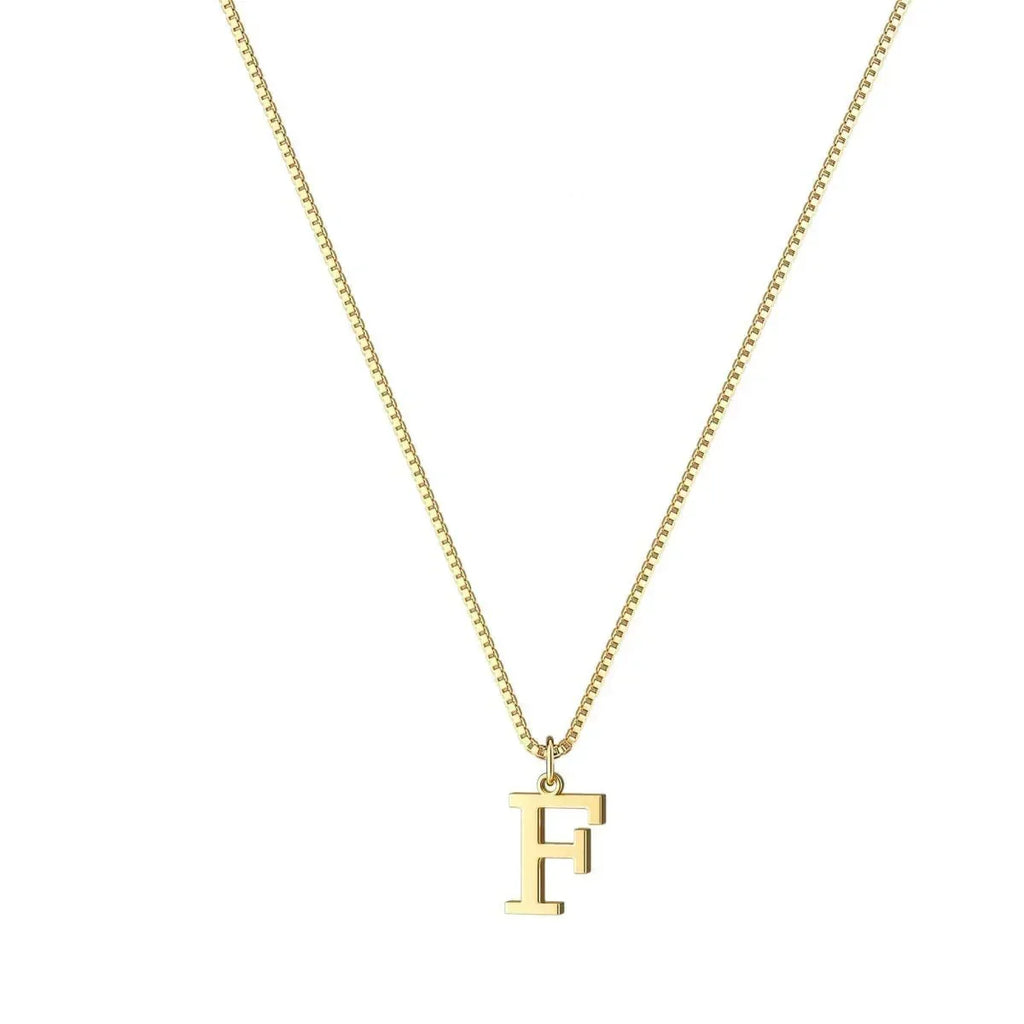 Gold Letter Pendant Necklace – Personalized Charm - ZA-Zola