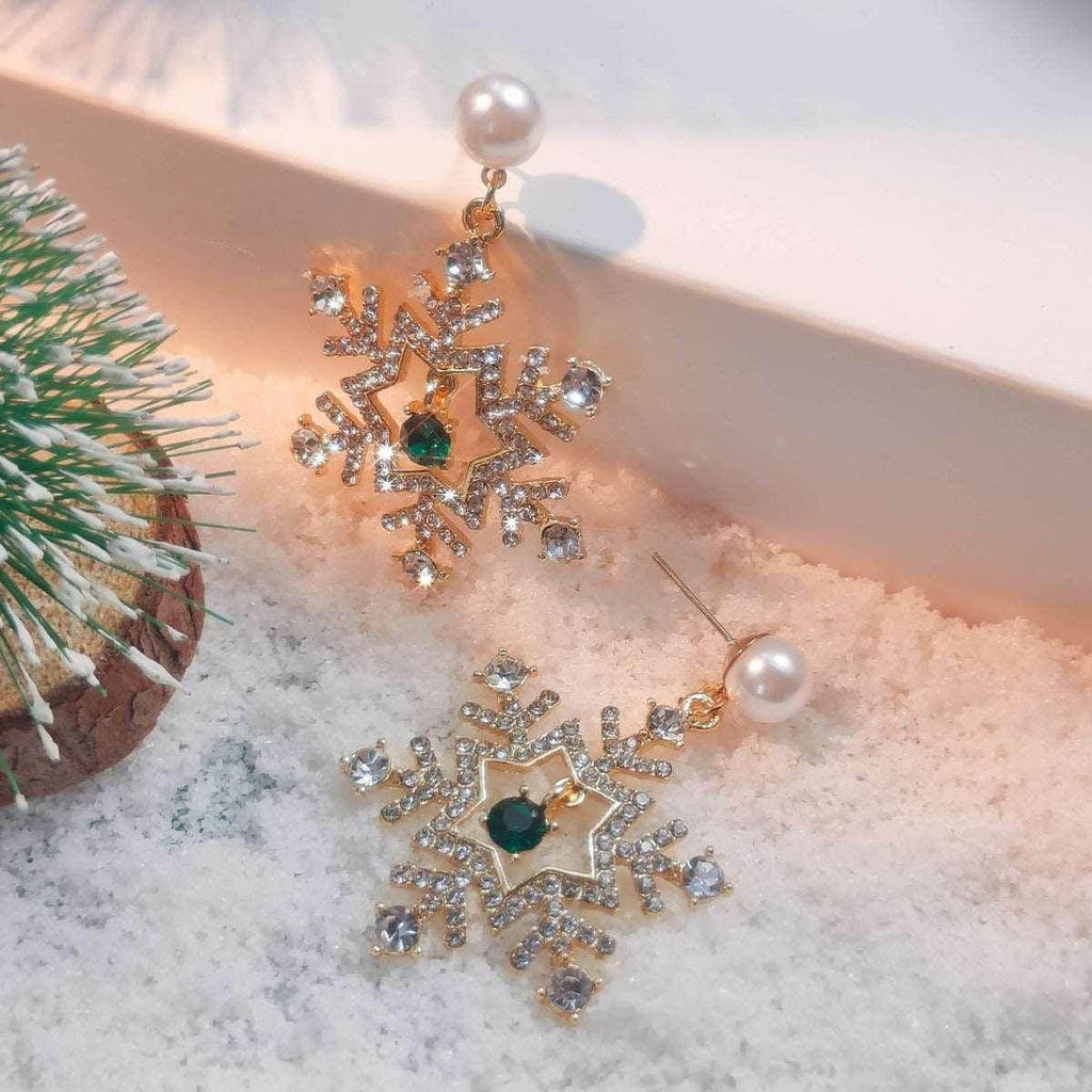 Festive Snowflake Earrings - Shop Now & Shine Bright! - ZA-Zola
