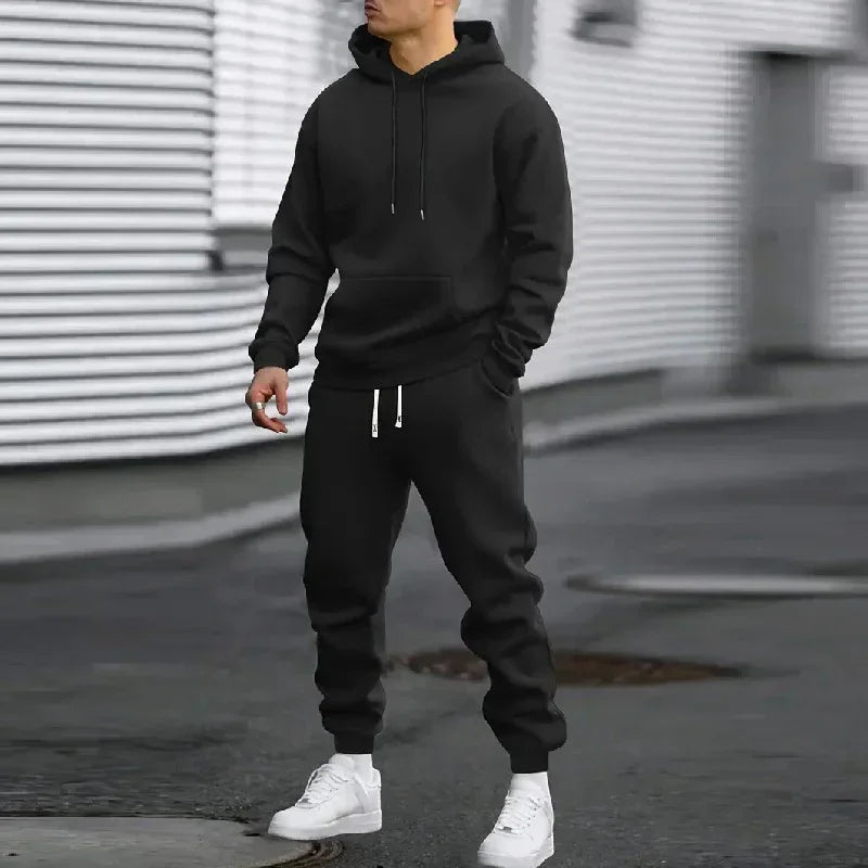 Men’s Casual Sports Suit – Hooded Hoodie & Gridles Pants - ZA-Zola