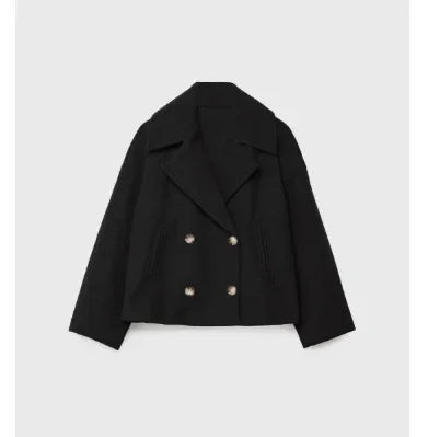 Double Breasted Wool Blazer Women Winter Coat - ZA-Zola