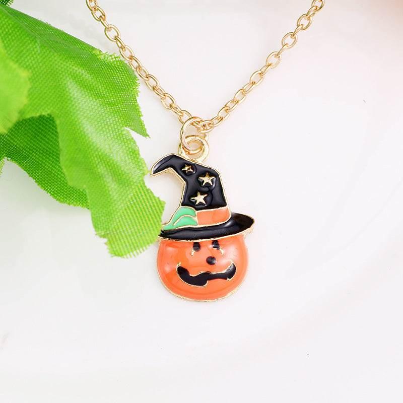 ZA-Zola Halloween Pumpkin Cat Necklace - ZA-Zola