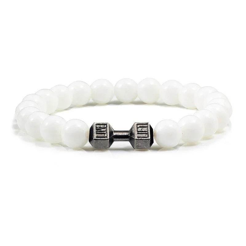 Turquoise Electroplated Alloy Barbell Bracelet - ZA-Zola
