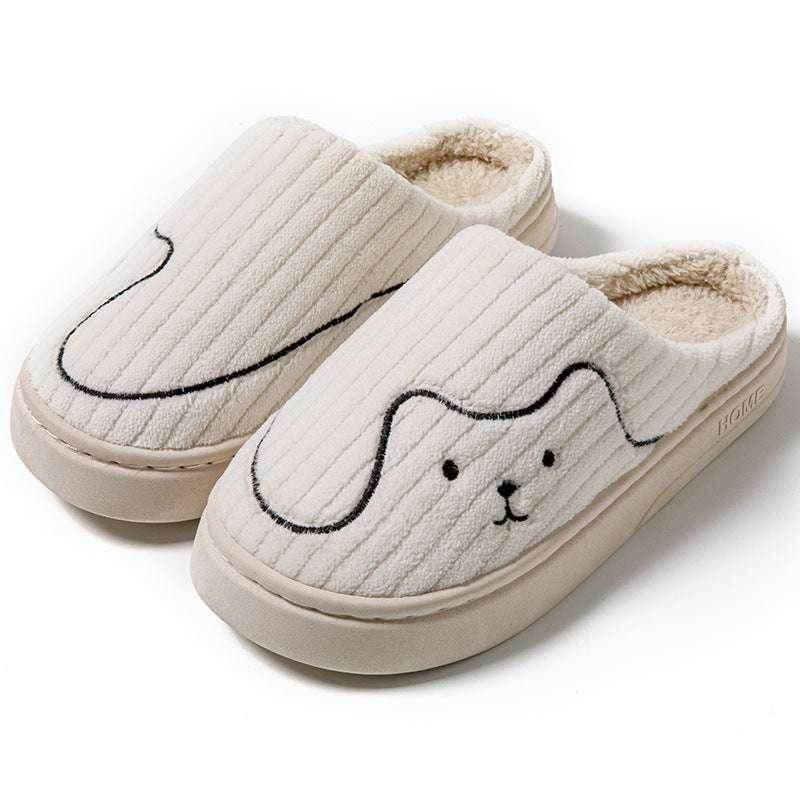 Striped Cat Slippers – Cozy Plush Indoor Footwear - ZA-Zola