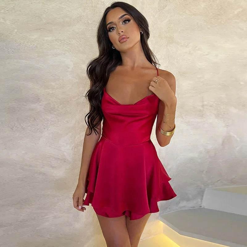Sexy Suspender Skirt for Women - A-Line Backless Dress - ZA-Zola