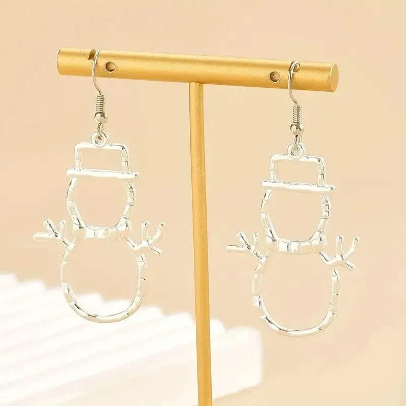 Personalized Snowman Earrings & Necklace - Christmas Jewelry - ZA-Zola