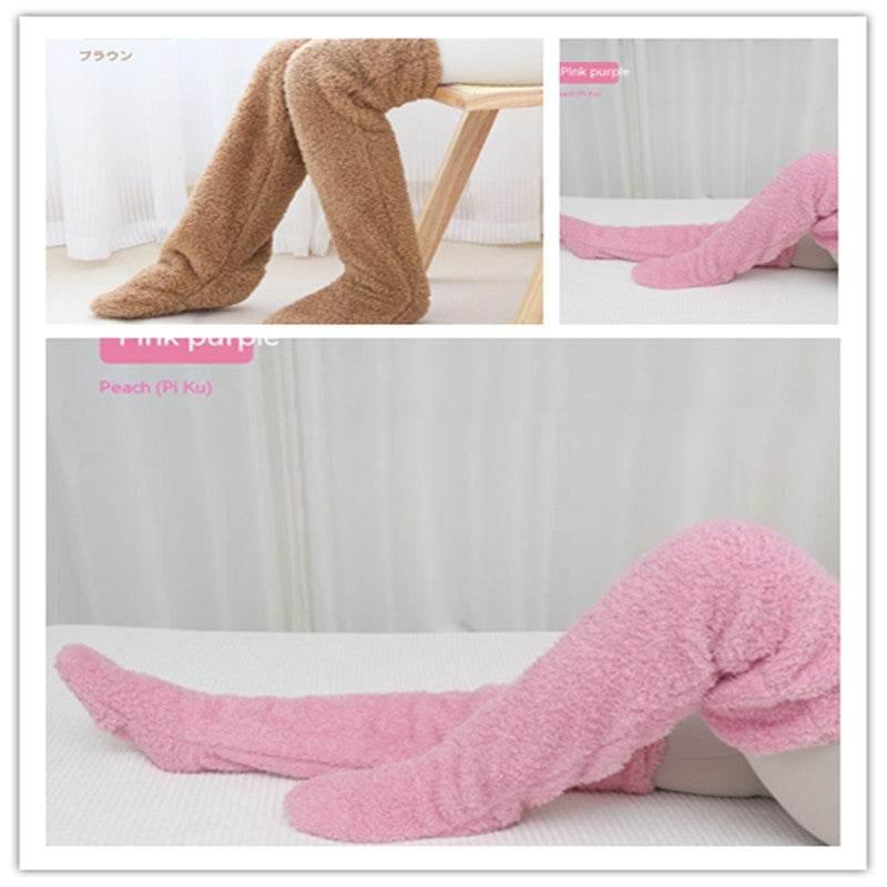 Comfort Over Knee High Fuzzy Socks – Warm Winter Stockings - ZA-Zola