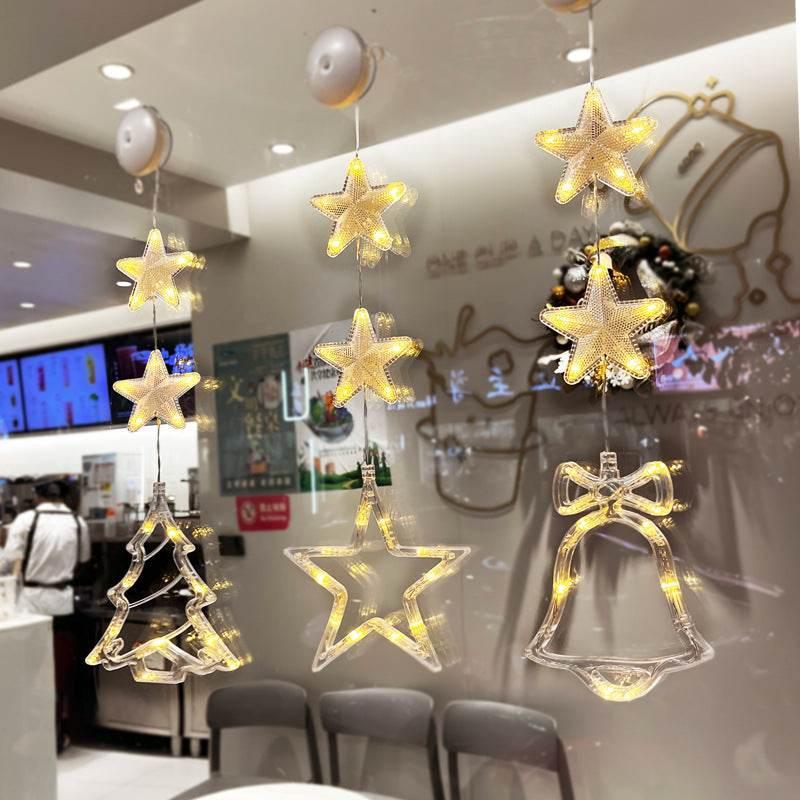 Christmas LED Window Lights 3pcs Star Hanging Lamp - ZA-Zola