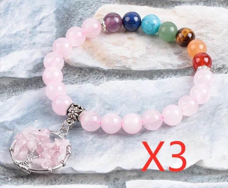 Crystal Beaded Seven Chakra Bracelet for Women - ZA-Zola