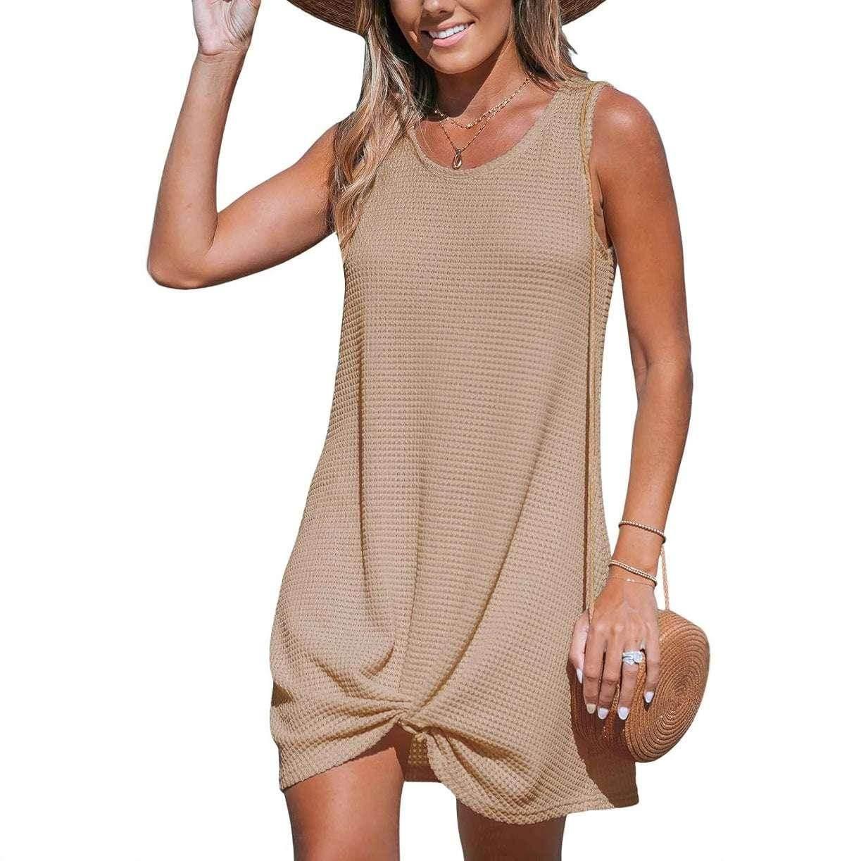 Chic Sleeveless Beach Dress – Summer Pullover Style - ZA-Zola