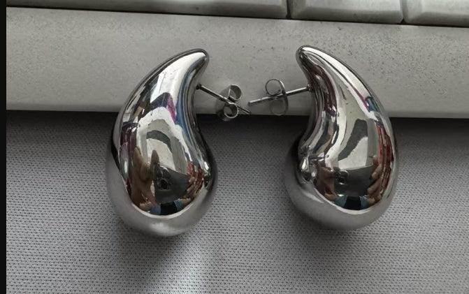 Chubby Water Drop Stainless Steel Earrings – Shop Now! - ZA-Zola