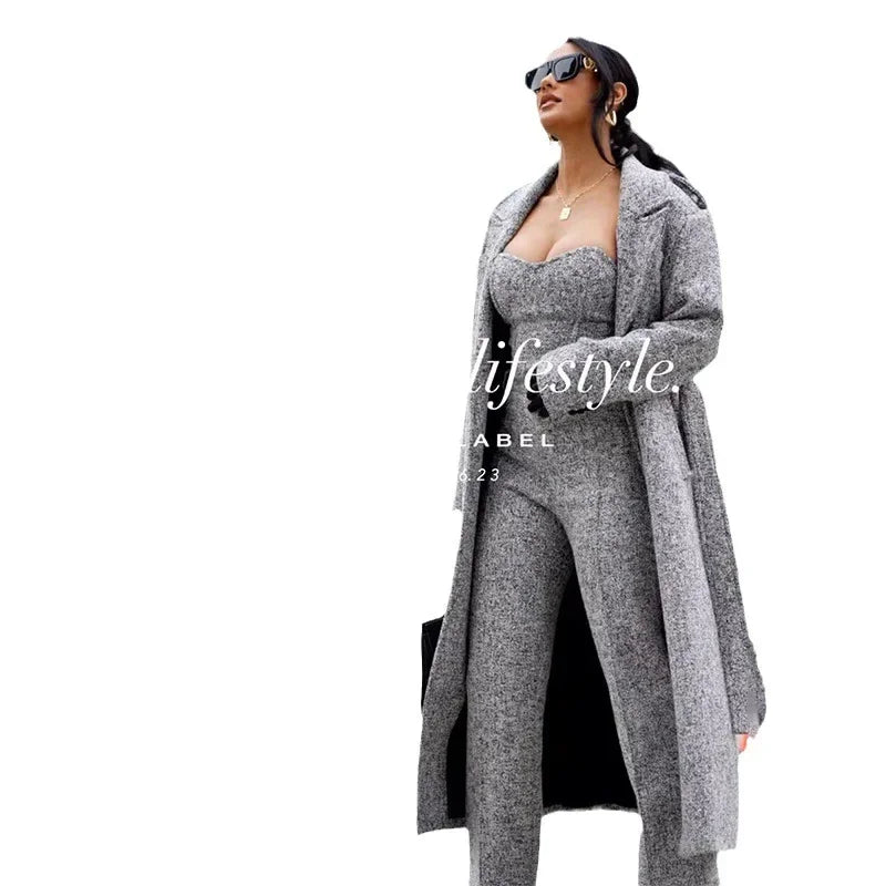 Women Plush Jacket Long Sleeve Lapel Winter Wear - ZA-Zola