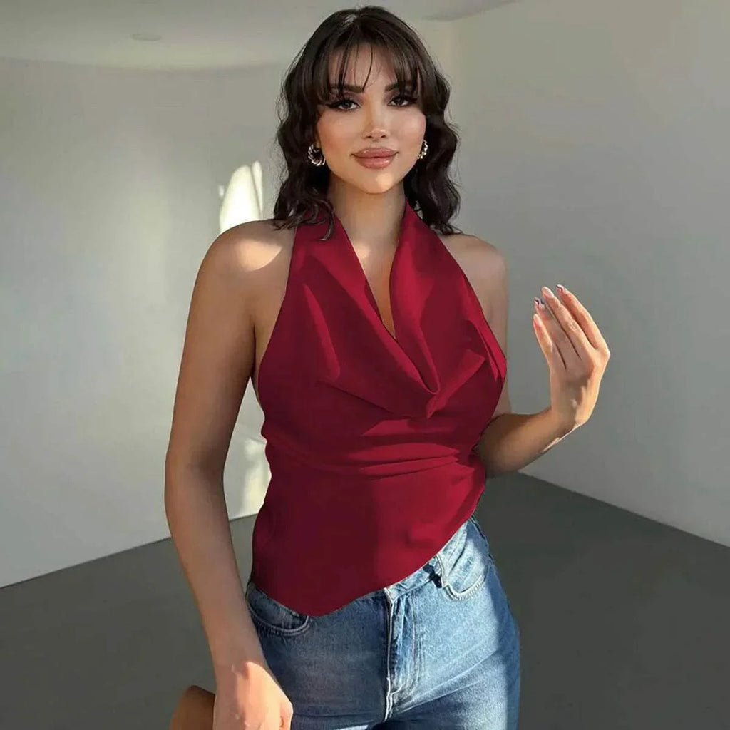 Halter Backless Tied Tube Top – Slim Fit Vest - ZA-Zola
