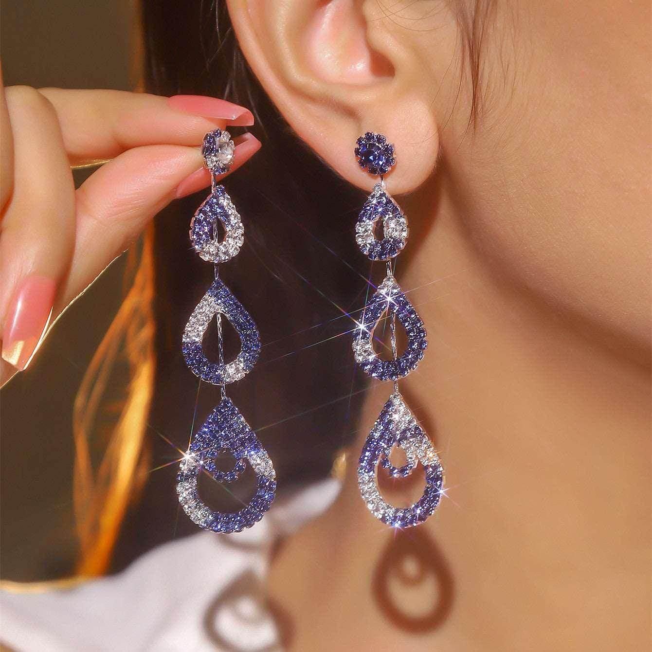 Fashion Rhinestone Long Earrings – Shop Now! - ZA-Zola