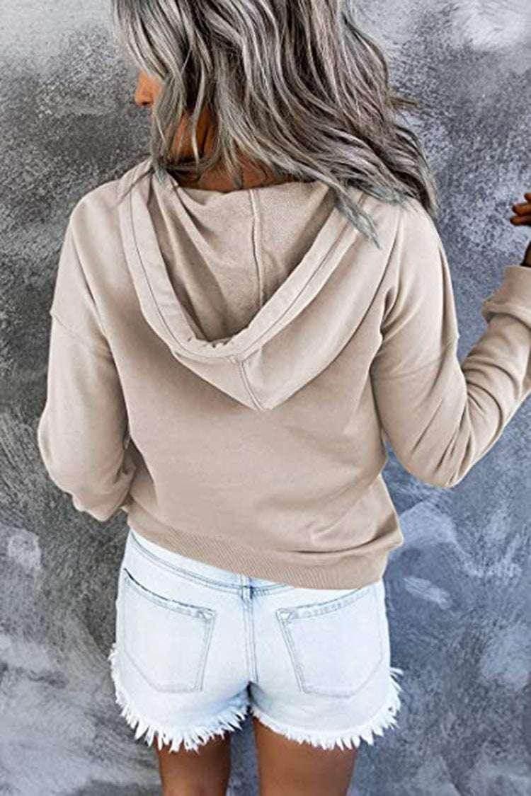 Buy Women's Button Hoodie – Stylish & Cozy! - ZA-Zola