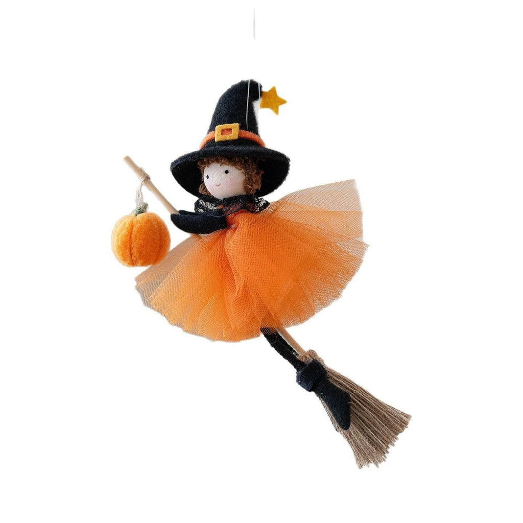 ZA-Zola Halloween Broom Girl Angel Pendant - ZA-Zola