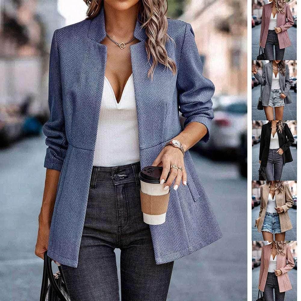 Shop Slim-Fitting Woolen Jacket for Women | Stylish Commuting Overcoat - ZA-Zola