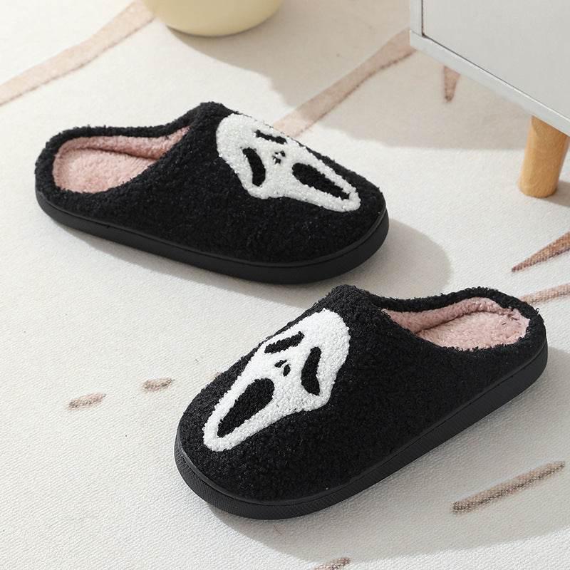 ZA-Zola Halloween Skull Cartoon Print Slippers - ZA-Zola