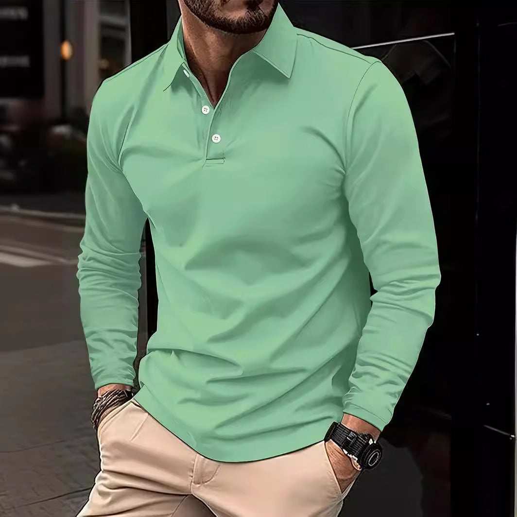 Men’s Long Sleeve Polo Casual Shirt | ZA-Zola