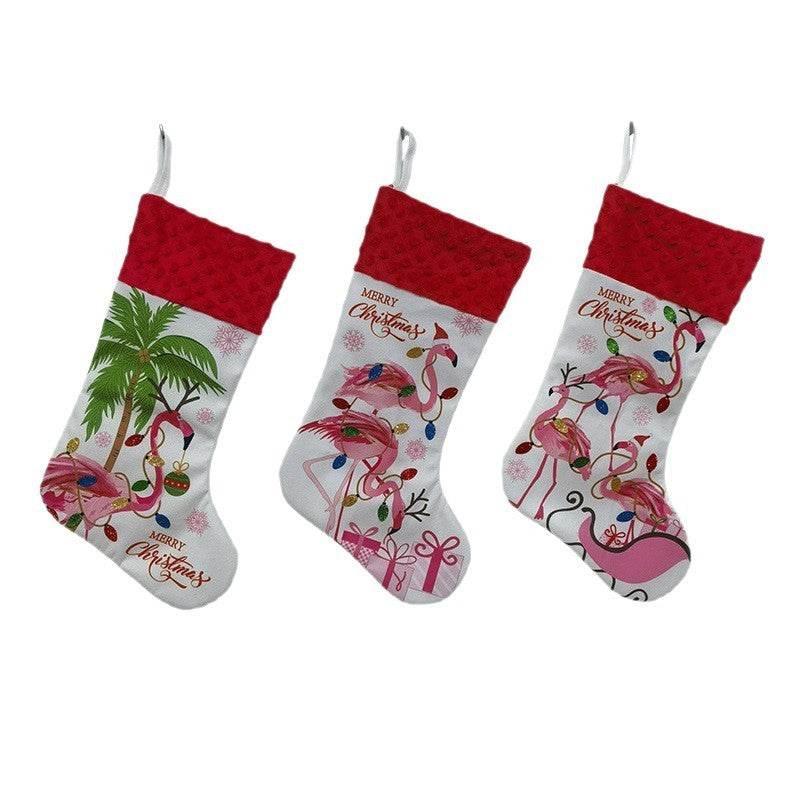 Flamingo Christmas Stockings Holiday Decoration Pendant - ZA-Zola
