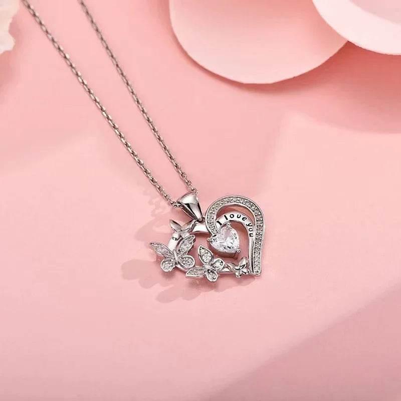 Shop Butterfly Heart Necklace – Perfect Gift Today! - ZA-Zola