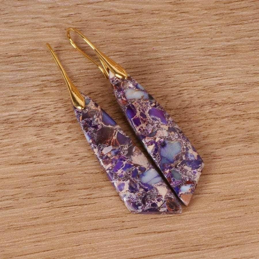 Bohemian Geometric Emperor Stone Earrings - ZA-Zola