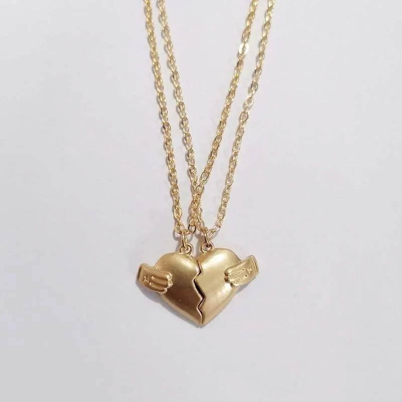 Buy Heart-Broken Magnet Love Necklace 2PCS - Perfect Gift for Couples! - ZA-Zola