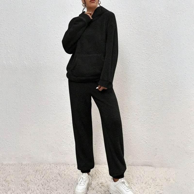Winter Plush Pajama Set for Women | Warm Hooded Loungewear - ZA-Zola