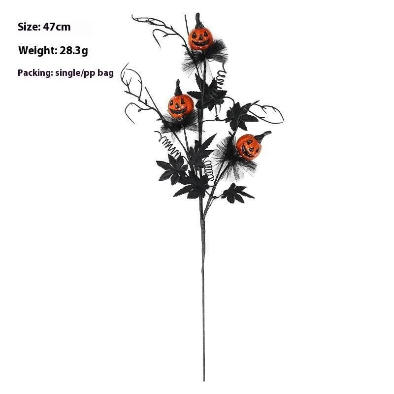 ZA-Zola Black Horror Pumpkin Twig Halloween Decor - ZA-Zola