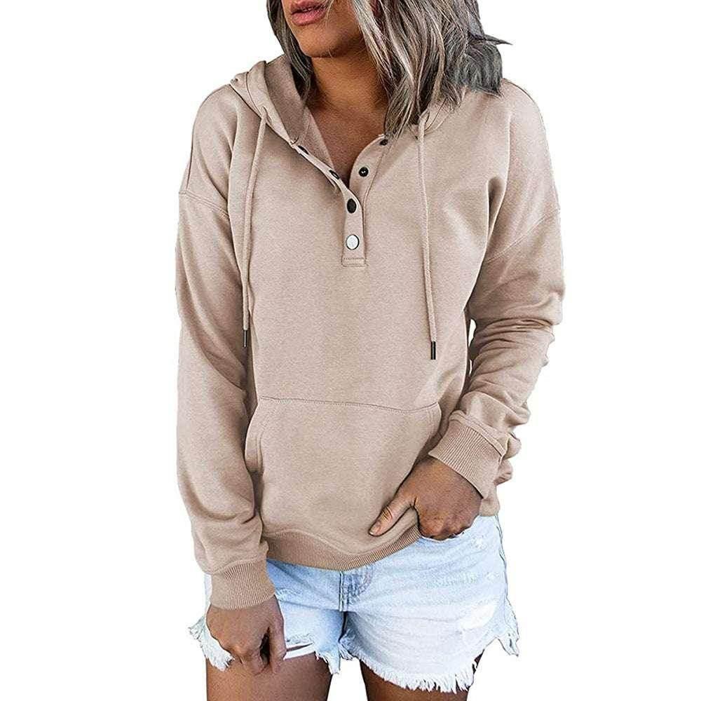 Buy Women's Button Hoodie – Stylish & Cozy! - ZA-Zola