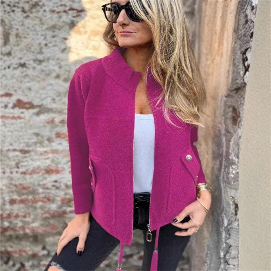 Woolen Lapel Suit Jacket Loose Fit Winter Blazer - ZA-Zola