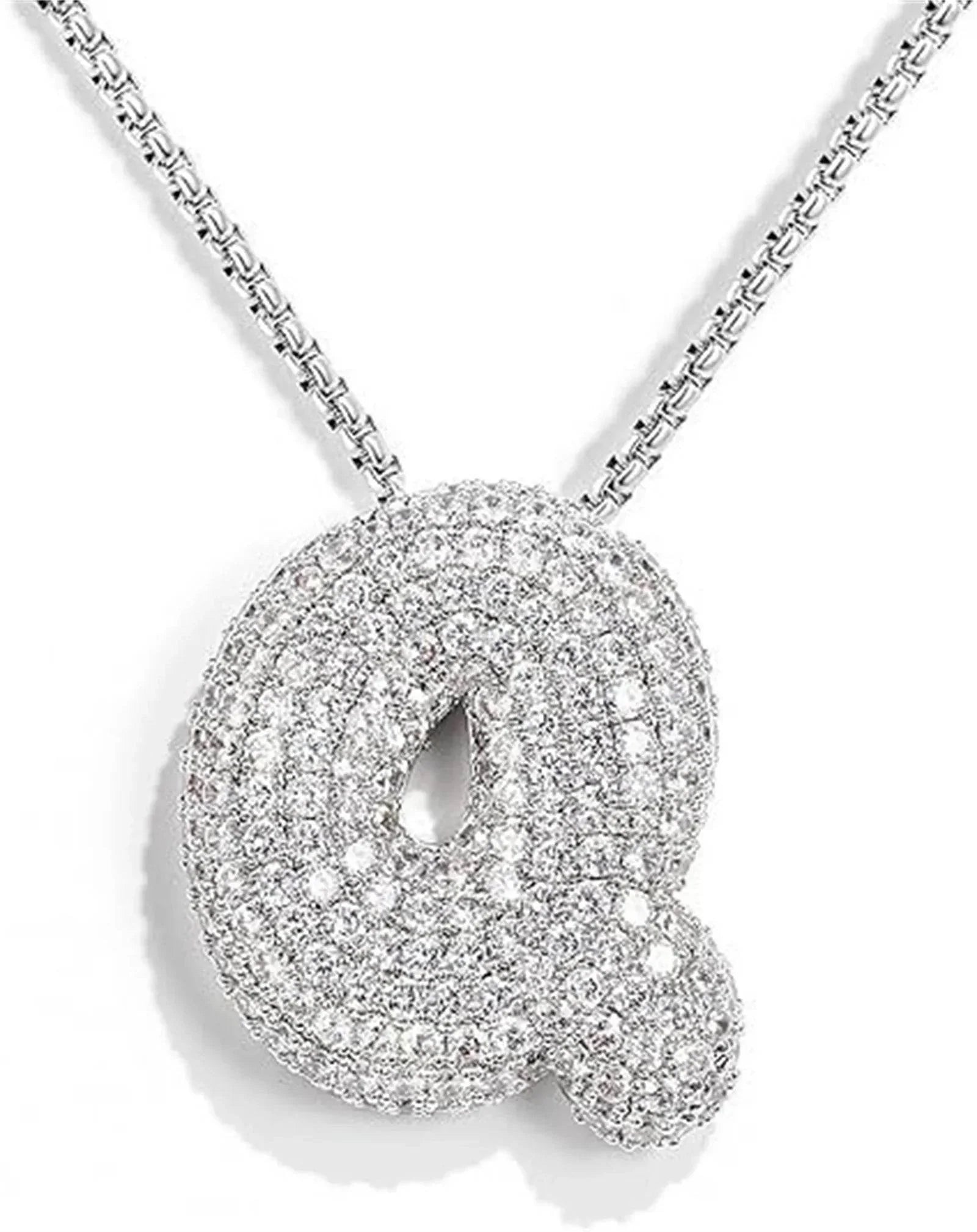 Zircon Balloon Letter Pendant Necklace for Women - ZA-Zola