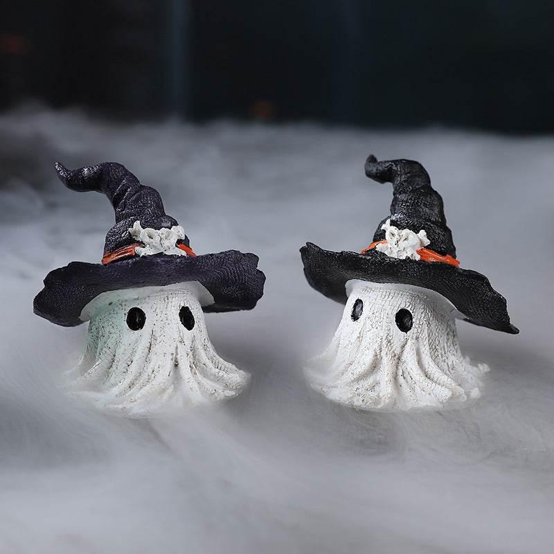 ZA-Zola Resin Halloween Wizard Hat Ghost Ornament - ZA-Zola