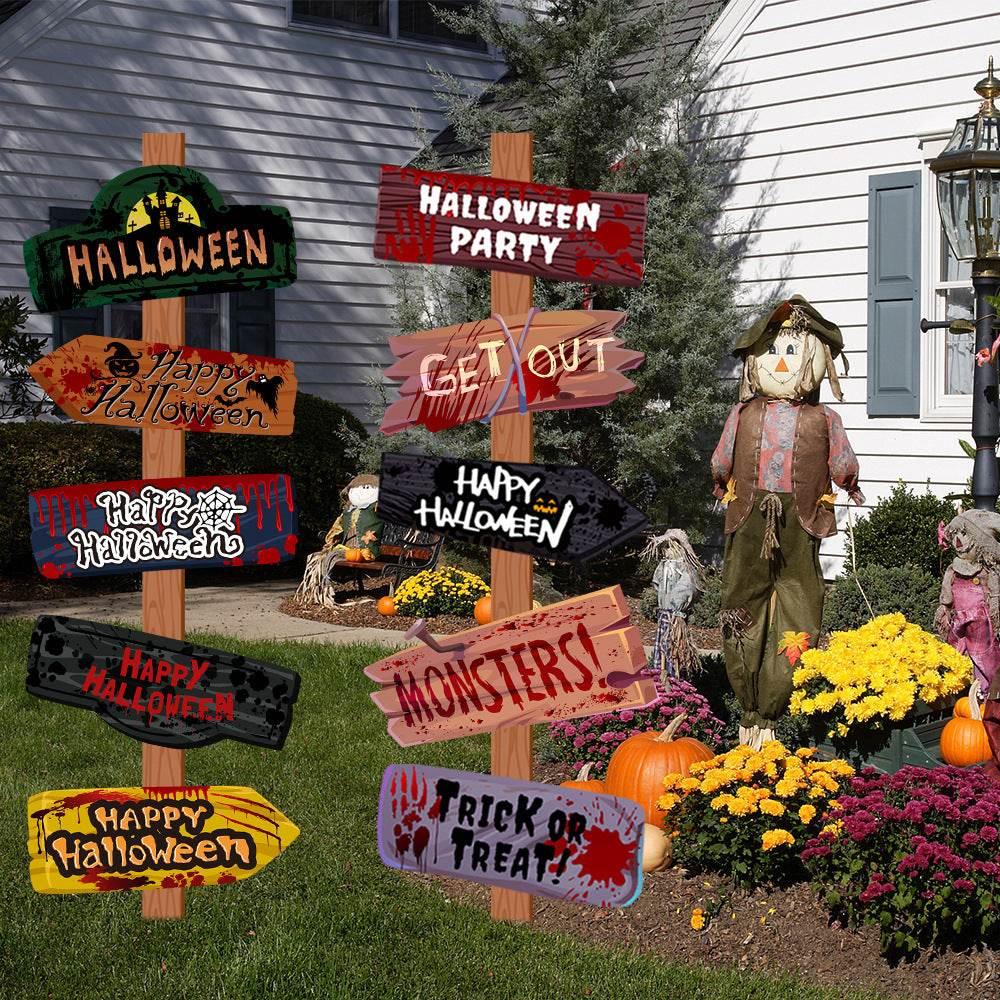 ZA-Zola Halloween Paper Signs Party Props Set - ZA-Zola