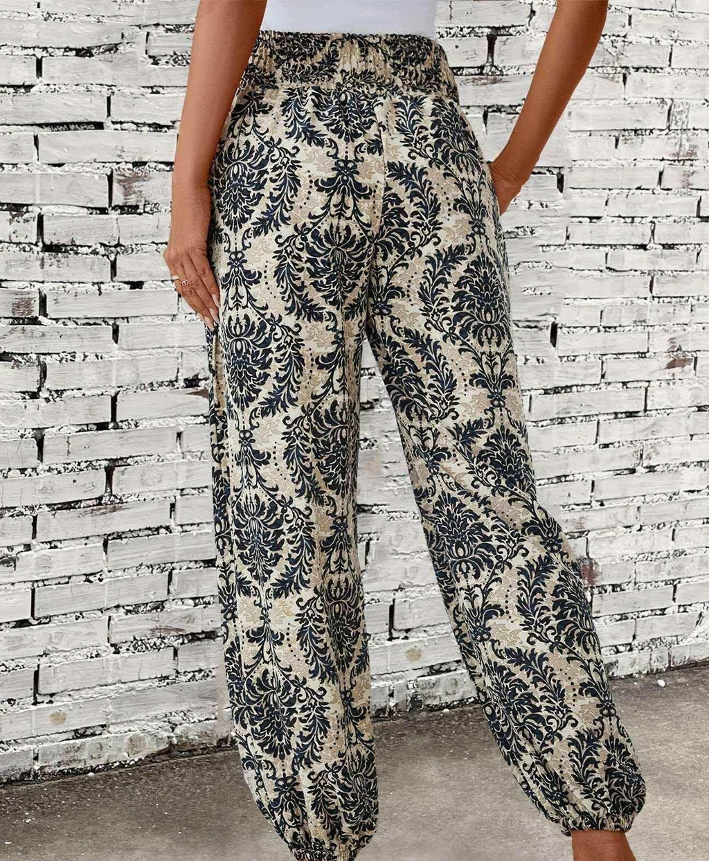 High Waist Loose Print Trousers for Women - ZA-Zola