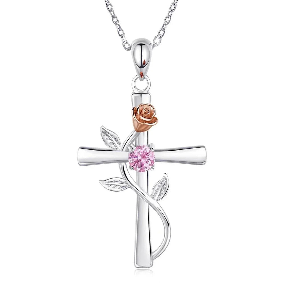 Shop Rose Cross Necklace – Perfect Gift Today! - ZA-Zola