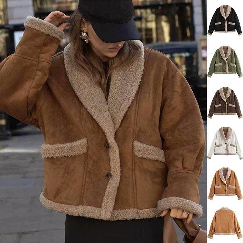 Lapel Woolen Coat with Pockets – Women’s Winter Jacket - ZA-Zola