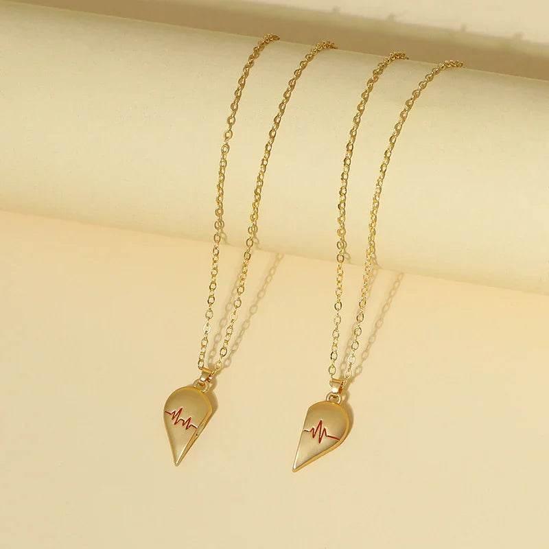 Magnetic Heartbeat Necklace for Couples - Shop Now! - ZA-Zola