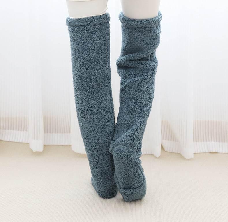 Comfort Over Knee High Fuzzy Socks – Warm Winter Stockings - ZA-Zola