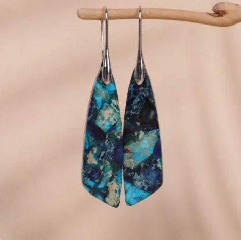 Geometric Flower Shape Pendant Earrings - ZA-Zola