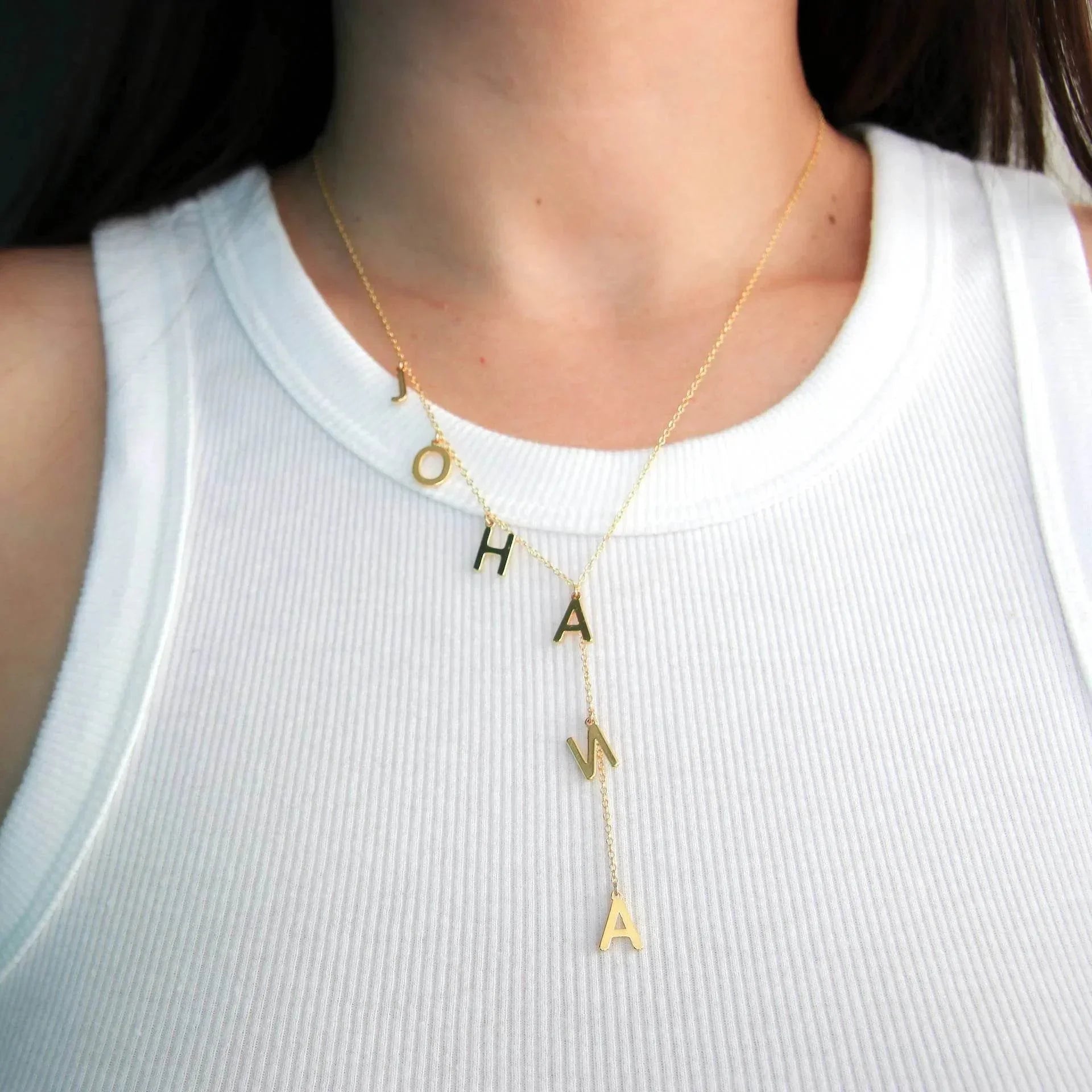 Lariat Name Necklace – Dainty Personalized Jewelry - ZA-Zola
