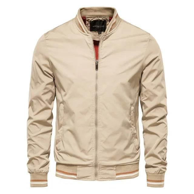 Men's Striped Zip-Up Jacket - Casual Sports Outerwear - ZA-Zola