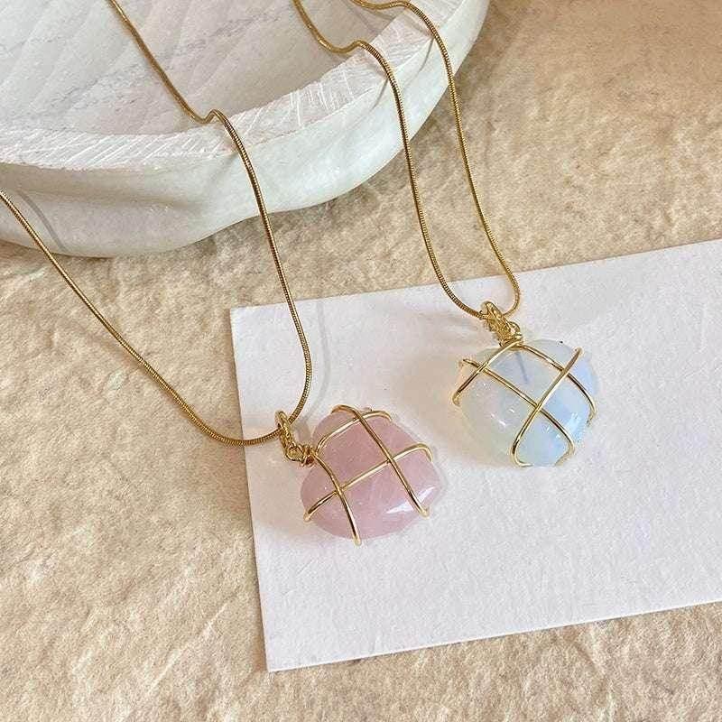 Princess Heart Moonstone Necklace – Fairy-Tale Gift - ZA-Zola