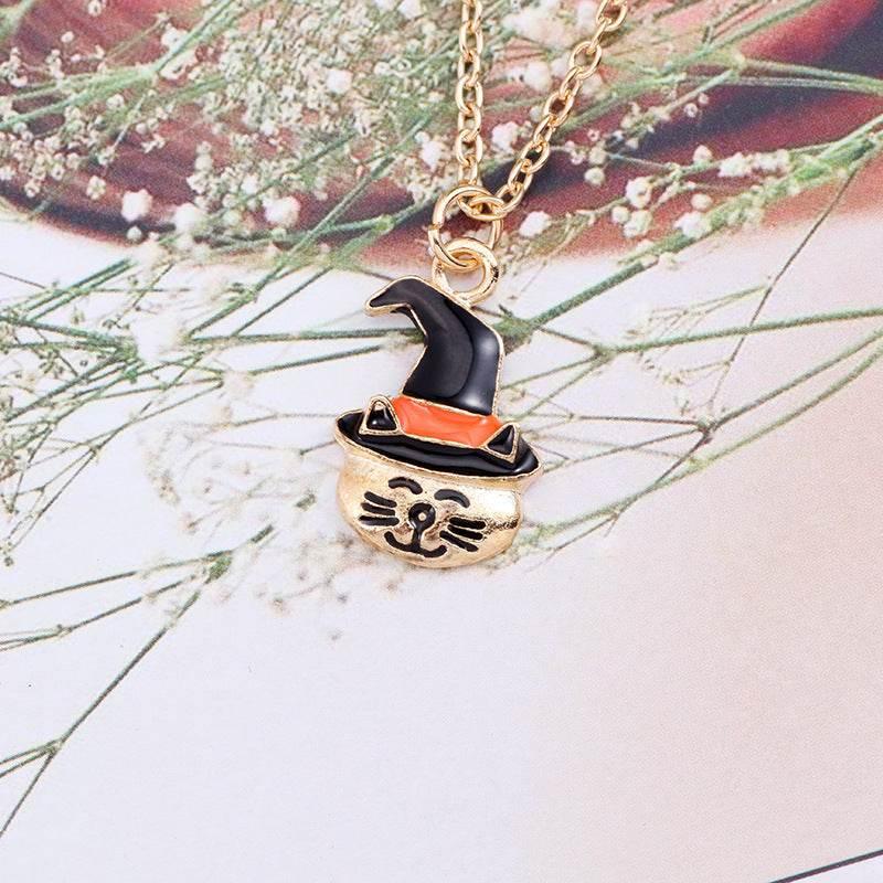 ZA-Zola Halloween Pumpkin Cat Necklace - ZA-Zola