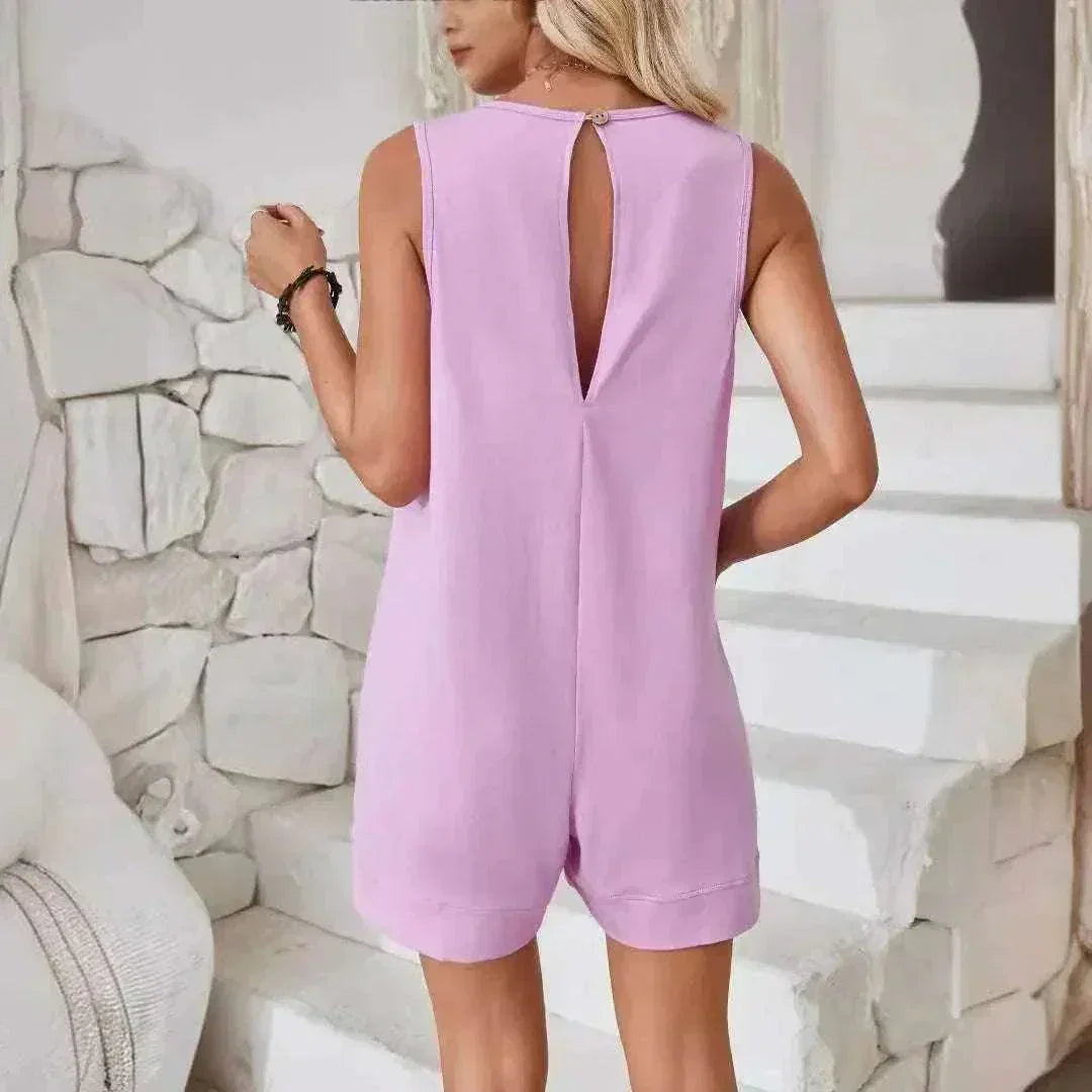 Women’s Cotton Sleeveless Summer Jumpsuit - ZA-Zola