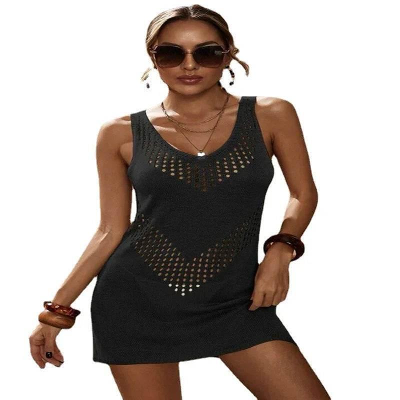 V-neck Beach Knitting Bikini Swimsuit | Stylish & Comfortable - ZA-Zola