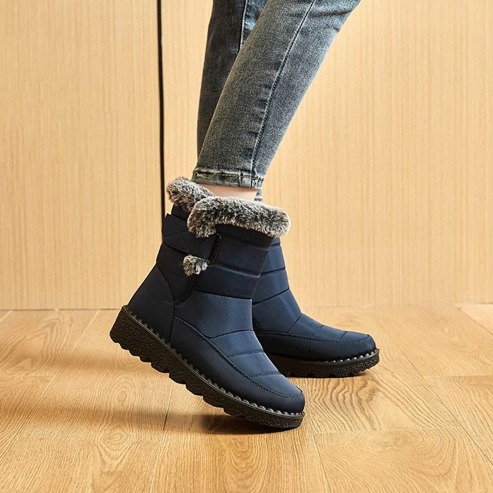Women’s Snow Boots Waterproof Warm Plush Ankle Shoes Winter Wear - ZA-Zola