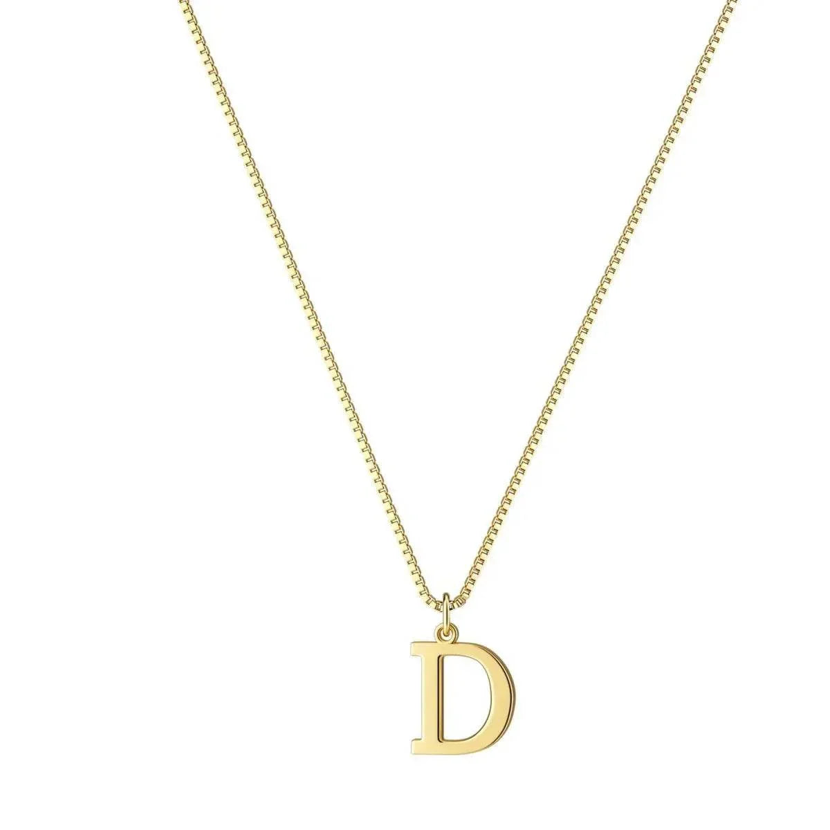 Gold Letter Pendant Necklace – Personalized Charm - ZA-Zola